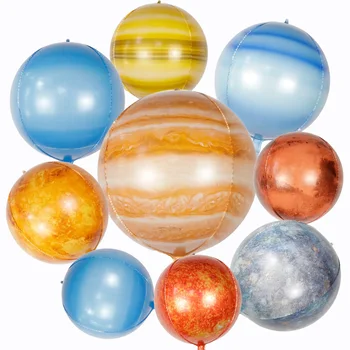 10tk päikesesüsteemi Poole Õhupallid Sünnipäeva Decor Mänguasjad Lastele 4D Heelium Foolium Ballon Planeet Maa Sun Moon Ruumi Haridus
