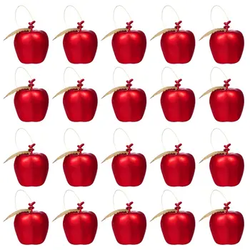 24tk Jõulupuu Õunad Kaunistused Ripats Kaunistused Jõulud Rippuvad Dekoratsioonid Simulatsiooni Õunad Ripatsid