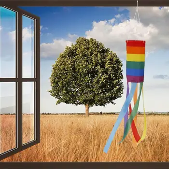 60cm Windsock Vikerkaar Tuul Gay Pride Lipu Mõõtmine Väljas Aias Laagri Rippuvad Kaunistused UV-kiirgusele Vastupidav Ilmastikukindel