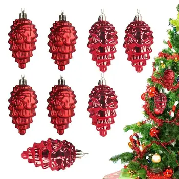 8pcs Mini Pinecones DIY Xmas Tree Ripats Decor Jõulud Männi Käbid Kaunistused Festival Partei Uus Aasta Tarvikud