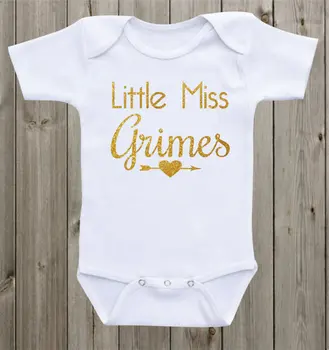 custom Little Miss nimi glitter imik, beebi bodysuit onepiece romper Riided Koju teise lapse särk sünnipäeva soosib