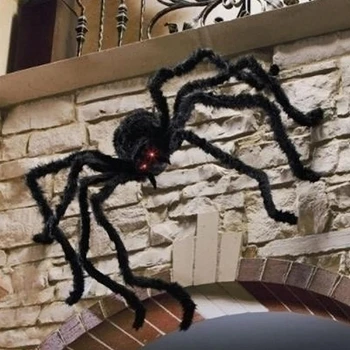 Halloween Spider Teenetemärgi Väljas Must Pehme Karvane Hirmutav Spider Realistlik Suur Spider Rekvisiidid Kodu Õue Poole Teenetemärgi
