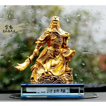 HEA kontorina Firma KAUPLUS AUTO PEAL Mõjus Raha Joonistus edukas äri Kuldne GONG GUAN Buddha FENG SHUI MESSING kuju