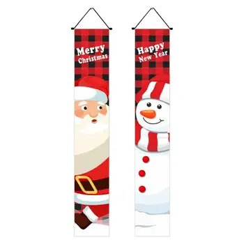 Jõulud Veranda Märk Häid Jõule Lumememm Ukse Banner Christmas Snowman Ukse Banner Sise-Köök Elutuba
