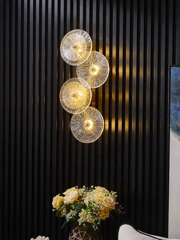 Kerge Luxury Crystal Wall Lamp 2023 Uus Elutoas Televiisor Taust Seina Lamp Magamistuba Öö Loominguline Trepp