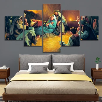 Kunsti Pildid, HD Pildid Lõuend Seinale 5 tk religioon Maalid Home Decor Plakatid Raamistik