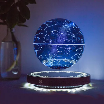 Magnetic Levitation Moon Palli Ujuva Maailma Värviline LED Valgustus Maailma Antigravity Magic Ball Öösel Tuled Laua Decor Ornament