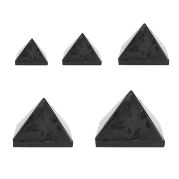 Naturaalne Must Kristall Püramiid Ornament Generaator Käsitöö