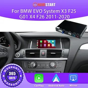 NAVISTART Traadita CarPlay BMW EVO Süsteemi X3 F25 G01 X4 F26 2011-2020 Android Peegel Link AirPlay, Auto-Play Funktsioon