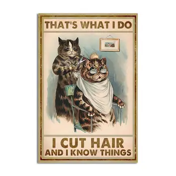 See, Mida ma Teen, ma lõikasin Juuksed ja ma Tean Asju, ilusalong juuksur Salon Decor juuksur Kass Retro Metallist Tina Märk Vint
