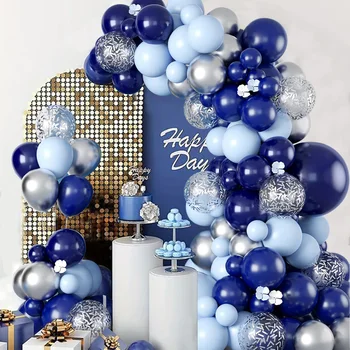 Sinine Macaron Õhupalli Vanik Arch Kit Sünnipäeva Teenetemärgi Lapsed Poiss, Pulmi, Sünnipäeva Asjade Baby Shower Õhupall