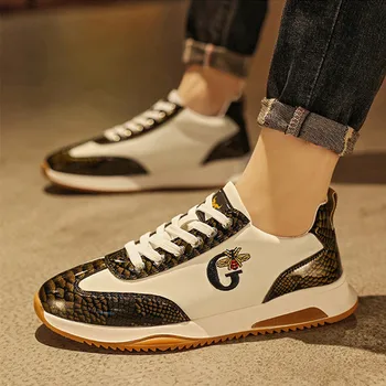 Uus vaba aja veetmise nahast meeste tossud kerge luksus tõusulaine brändi mood Sport kingad pehme ainus Jooksvad Kingad