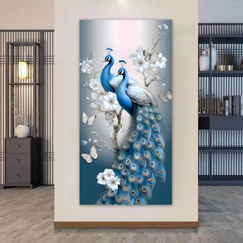 Üks Töö Paabulind Lill Plakatid Lõuend Trükib Loomade Sissepääs Seina Maali Kunst Pildi Elutuba Kaasaegse Kodu Kaunistamiseks