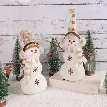 Käsitöö Jõulud Lühike Müts Lumememm Nukk Pestav Korduvkasutatavad Jõule Lumememm Kaunistamiseks Armas Snowman Nukk Desktop Kaunistused